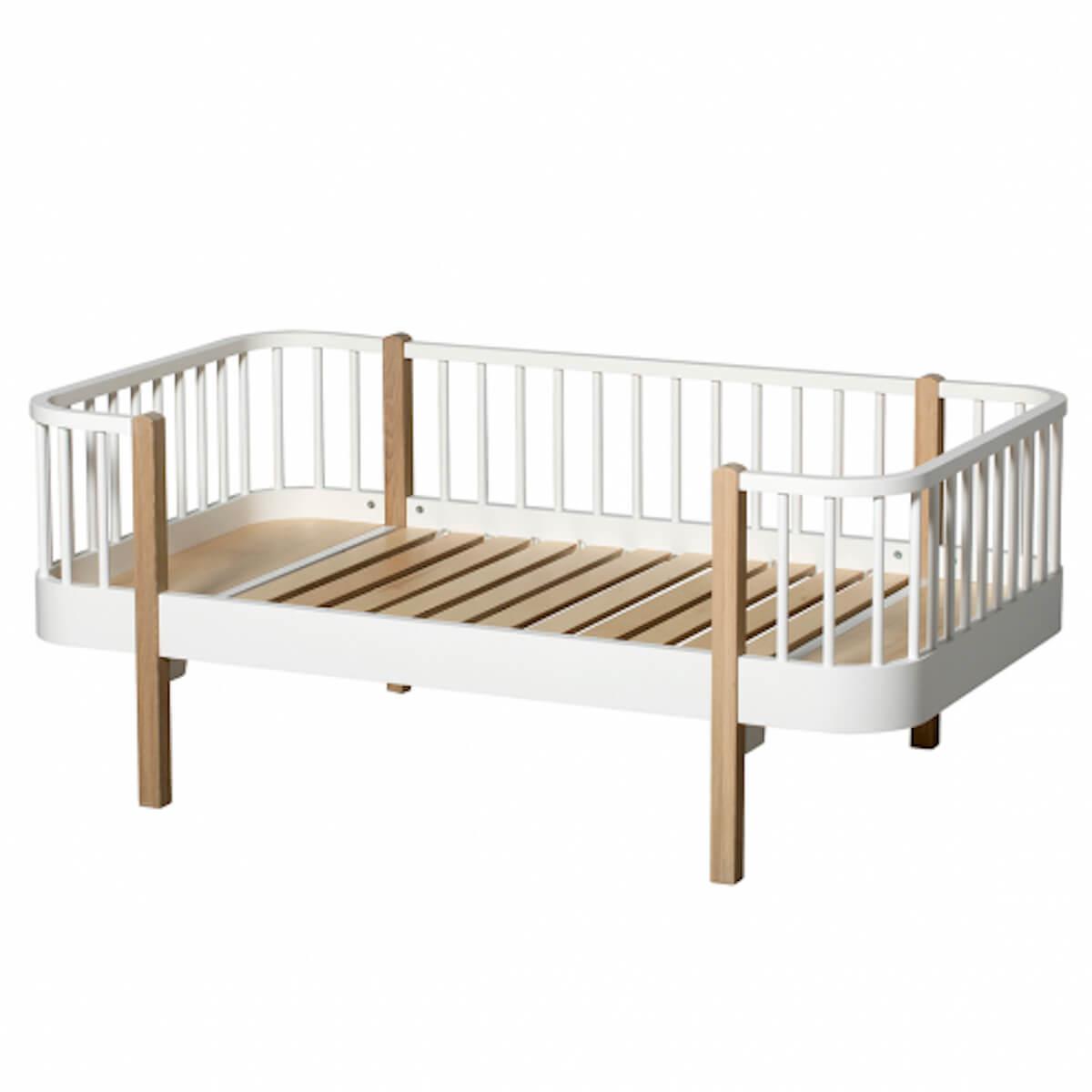 Tagesbett mitwachsend 90x160cm WOOD ORIGINAL Oliver Furniture weiß-Eiche