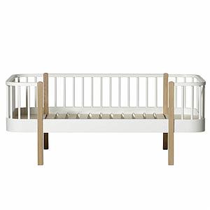 Tagesbett mitwachsend 90x160cm WOOD ORIGINAL Oliver Furniture weiß-Eiche