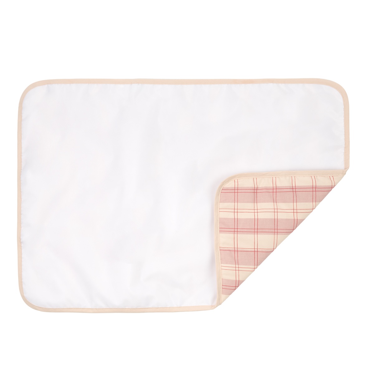 Tapis à langer STORIES Édition limitée 45x65cm Nobodinoz powder red checks