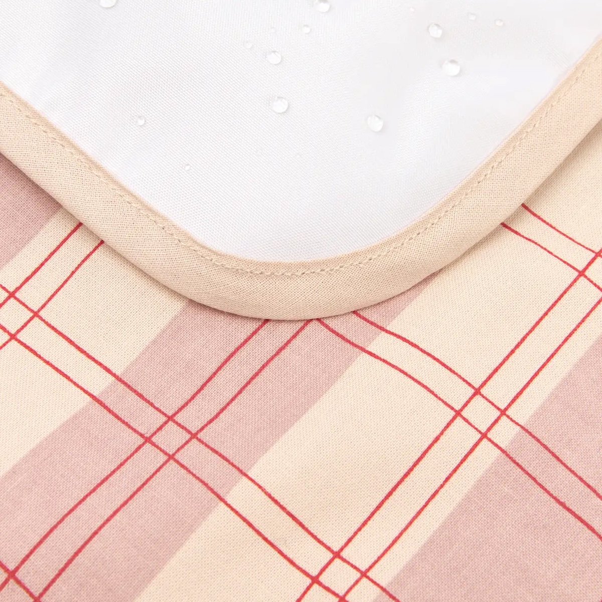 Tapis à langer STORIES Édition limitée 45x65cm Nobodinoz powder red checks