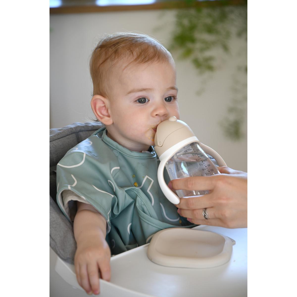 Tasse paille 300ml Beaba argile