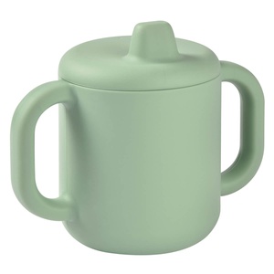 Taza silicona aprendizaje Beaba verde salvia