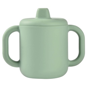 Taza silicona aprendizaje Beaba verde salvia