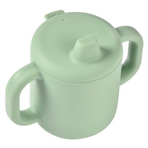 Taza silicona aprendizaje Beaba verde salvia
