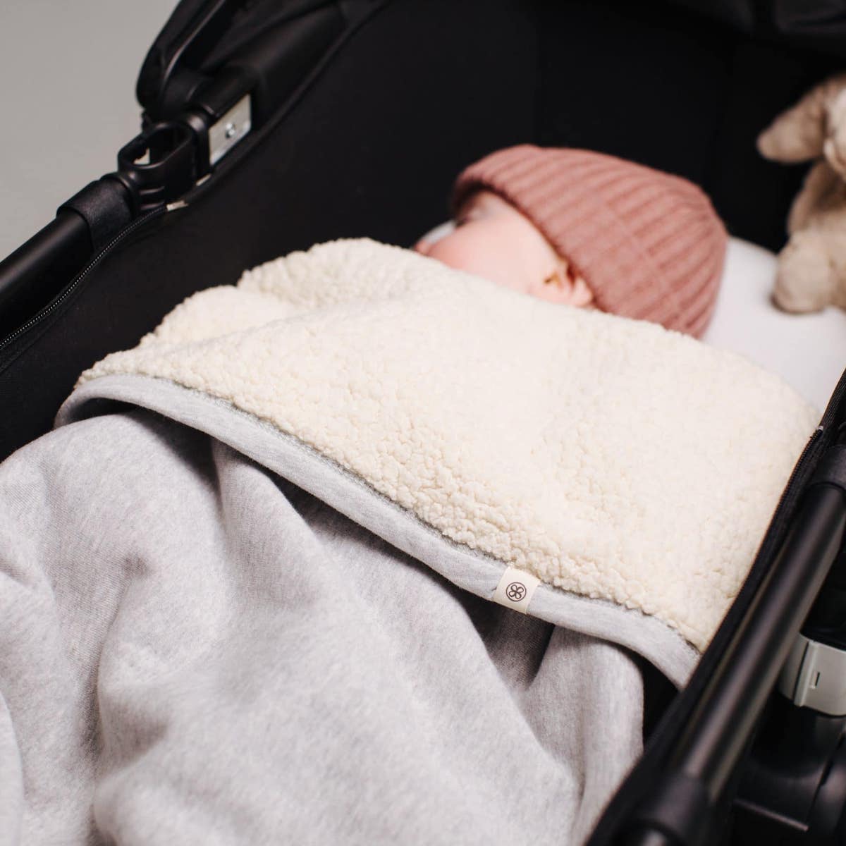 Teddy-Decke 95x75cm Cloby Grau