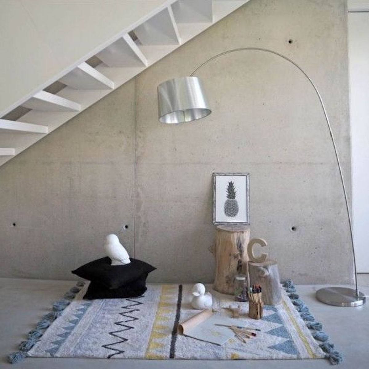 Teppich 120x160cm AZTECA Lorena Canals natural-vintage blue