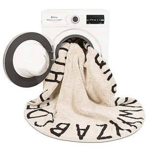 Teppich rund 150cm ABC Lorena Canals natural-black