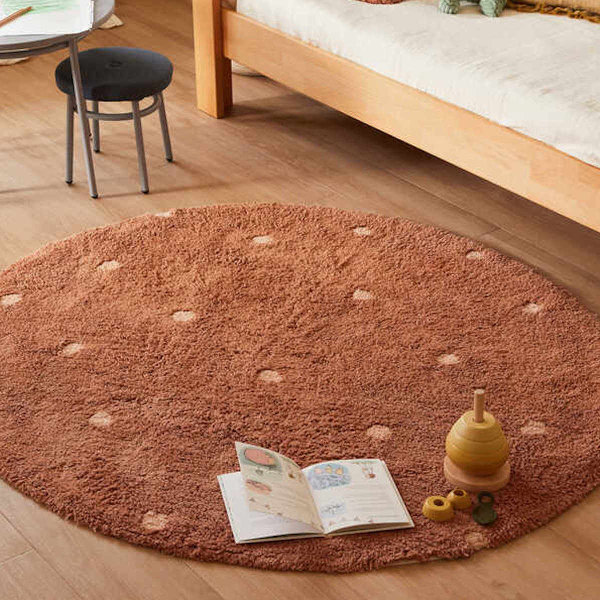 Teppich waschbar DOT Ø140cm Lorena Canals Chestnut