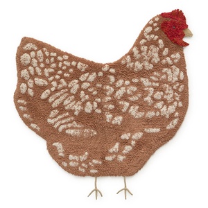 Teppich waschbar Huhn 110x100cm Lorena Canals