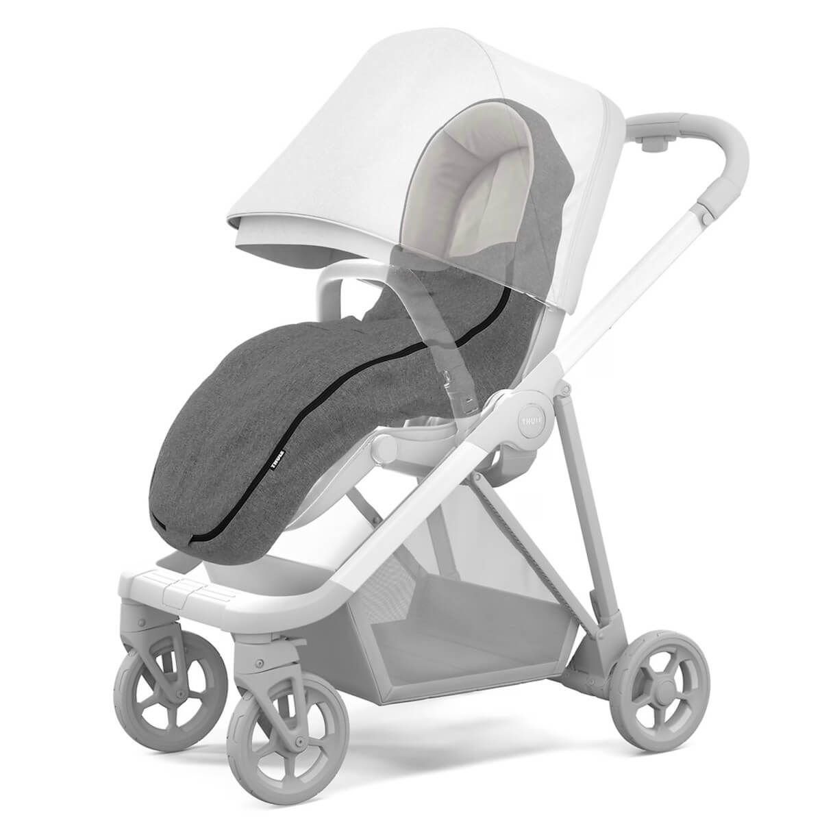 Thule Kinderwagen Fußsack Grau Melange