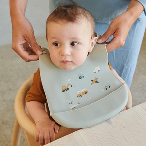 Tilda Silikon Lätzchen 2er-Pack Einheitsgröße Liewood Fahrzeuge-taubenblau mix NOOS