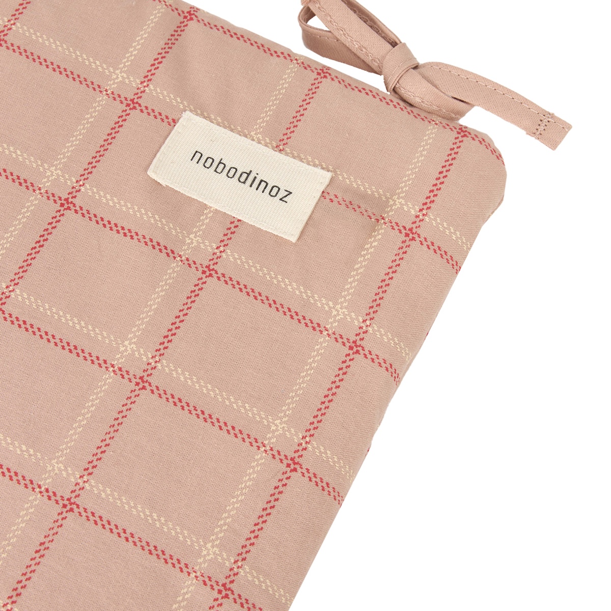 Tour de lit NEST STORIES Édition limitée 32x207cm Nobodinoz pink red checks