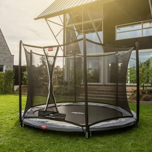 Trampolin 200cm InGround FAVORIT + Safety Net Comfort Berg grey