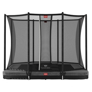 Trampolin 280cm In Ground ULTIM FAVORIT + Safety Net Comfort Berg grey