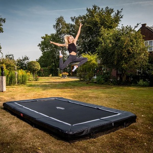 Trampolin 280cm In Ground ULTIM FAVORIT + Safety Net Comfort Berg grey