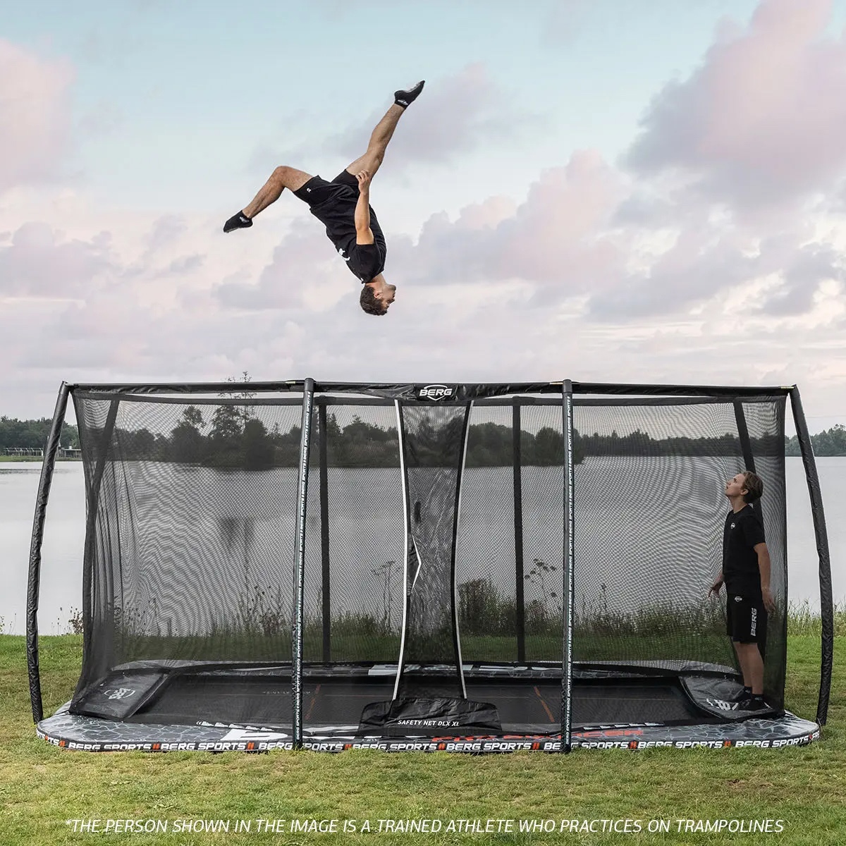 Trampolin 500cm FlatGround SPORTS FlatGround + Safety Net XL Berg
