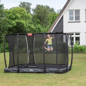 Trampolin 520cm InGround GRAND CHAMPION + Safety Net Deluxe XL Berg grey