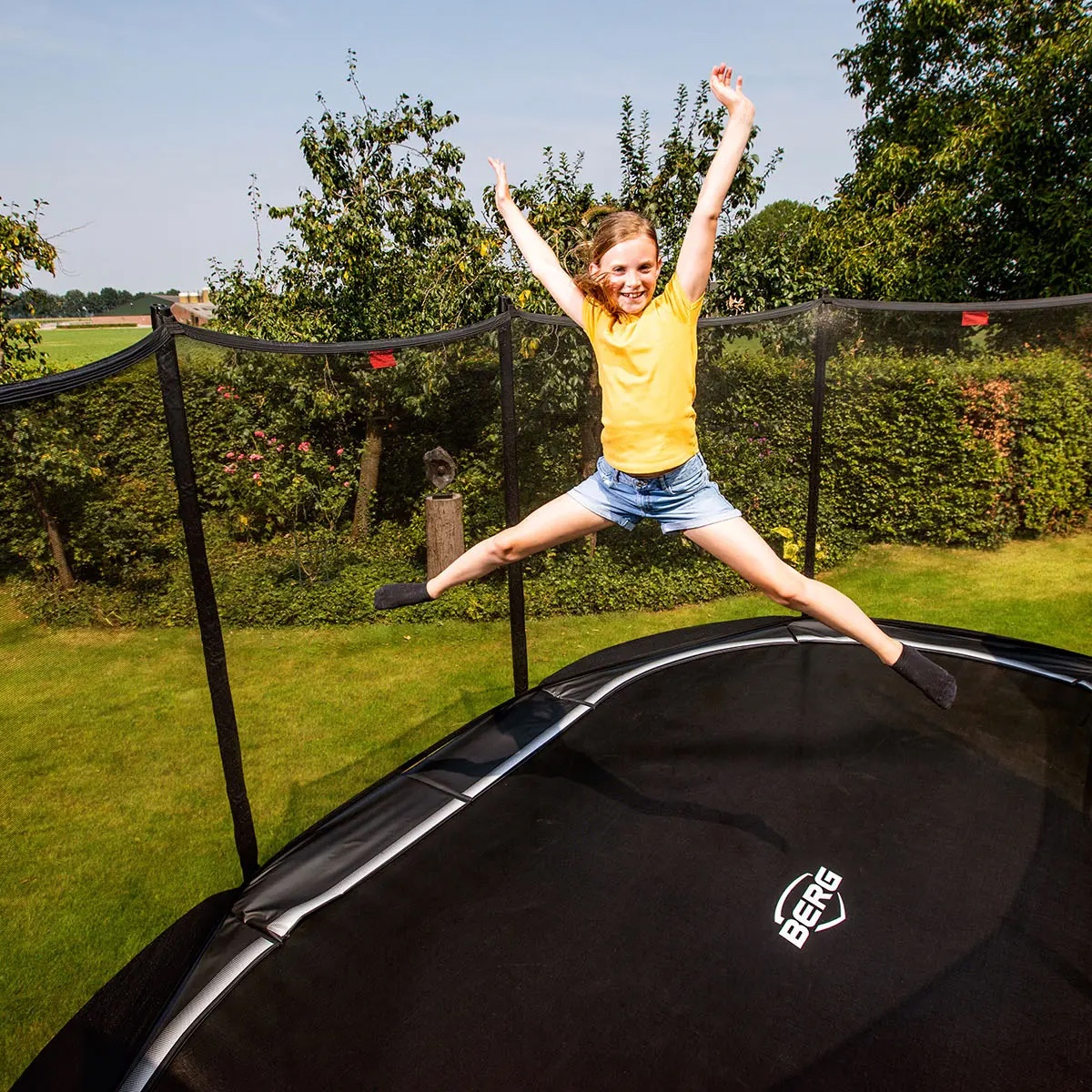 Trampolin 520cm Regular GRAND FAVORIT + Safety Net Comfort Berg grey