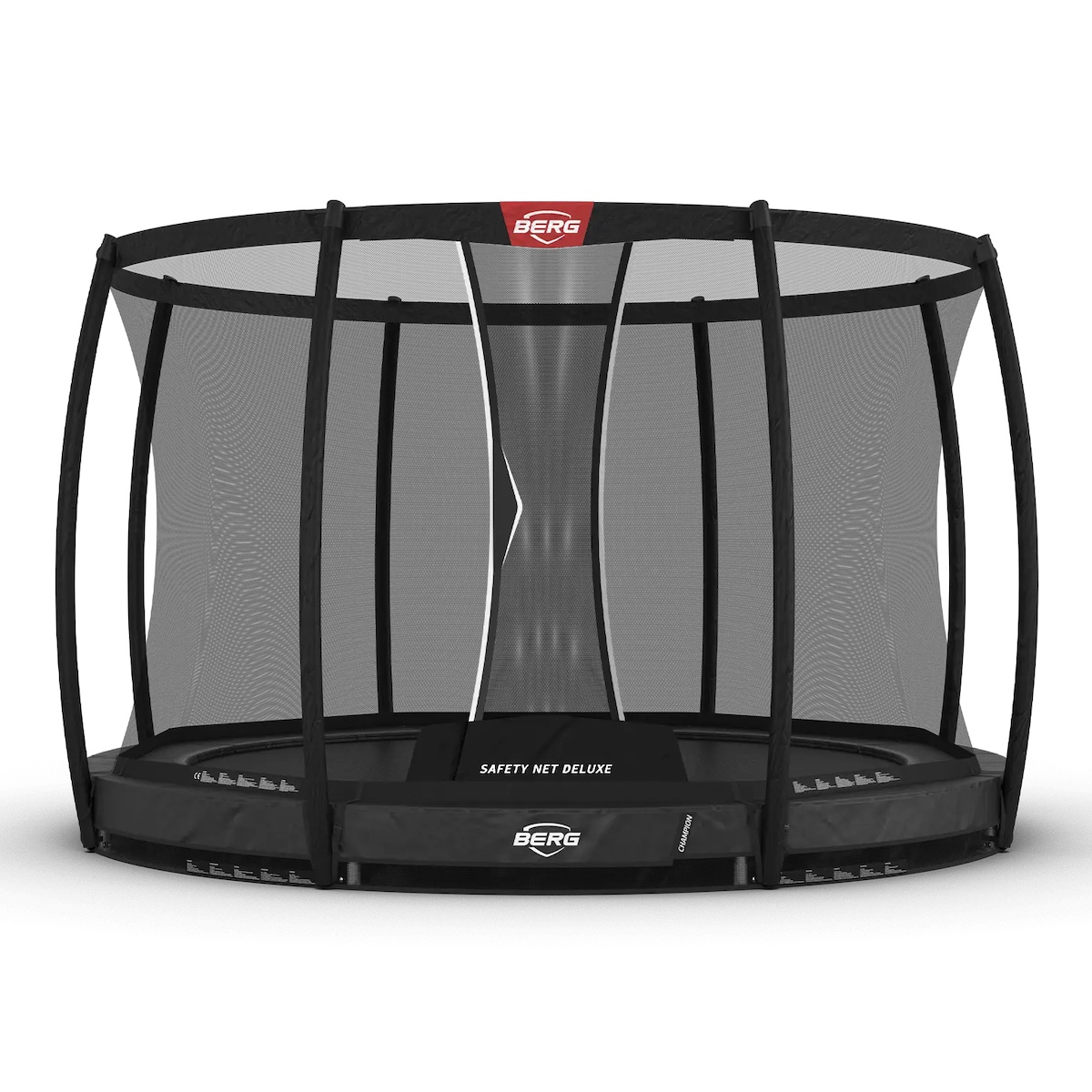 Trampolin InGround 330cm CHAMPION + Safety Net Deluxe Berg grey