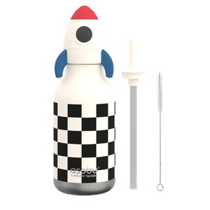 Trinkflasche Kinder 460ml ROCKET CHECKER Bestie by Asobu