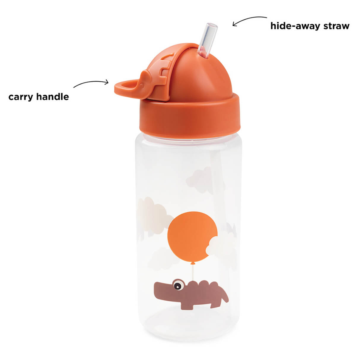 Trinkflasche mit Strohhalm Done von Deer Papaya