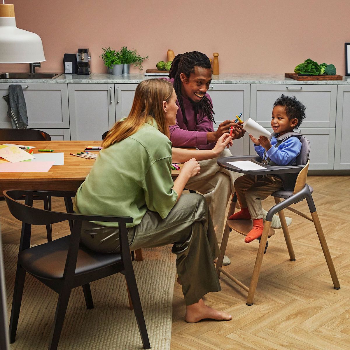 Trona Giraffe Bugaboo warmes Holz grau