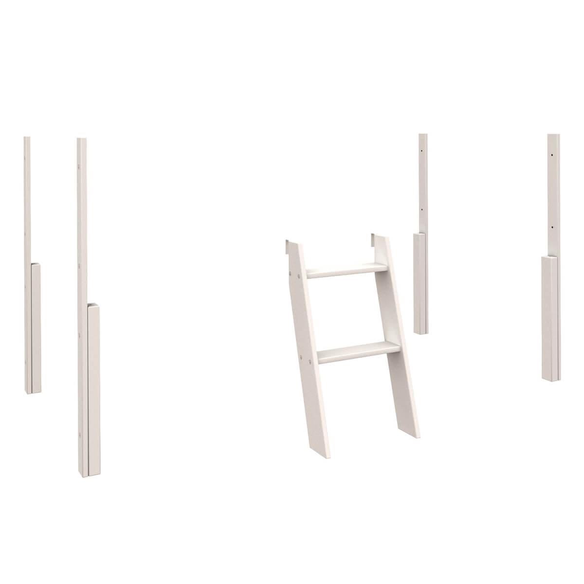 Umbausatz 1 Liege-halbhoch KASVA Buche massiv weiß-lackiert