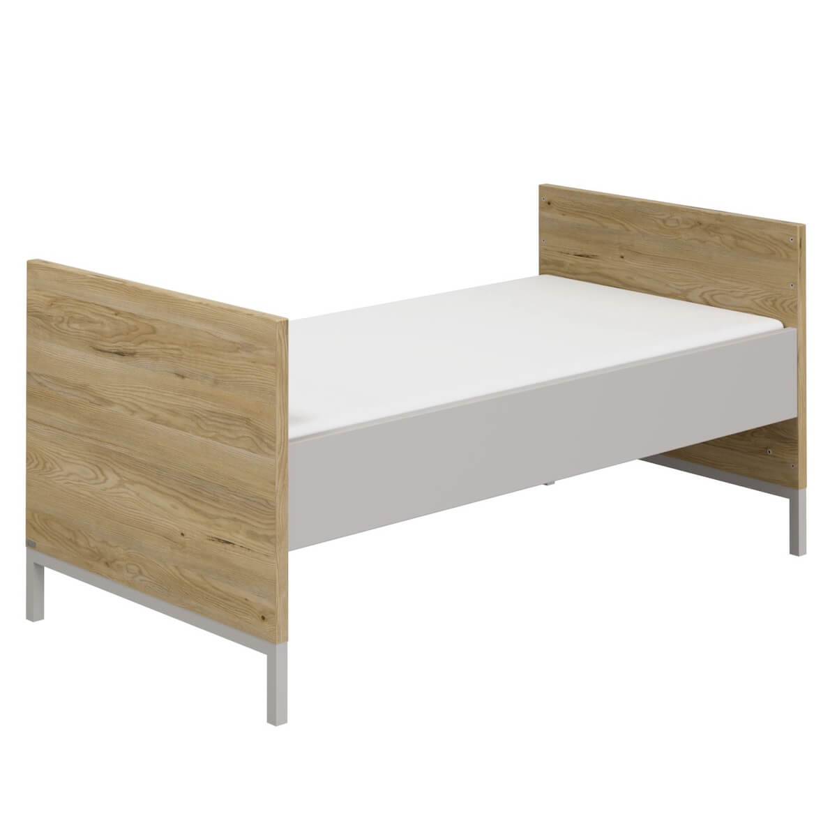 Umbauseiten (2 Stück) kieselgrau für den Umbau eines Babybetts in ein Kindersofa Hochbett oder Juniorbett BENNE Paidi Manhattan-Grau