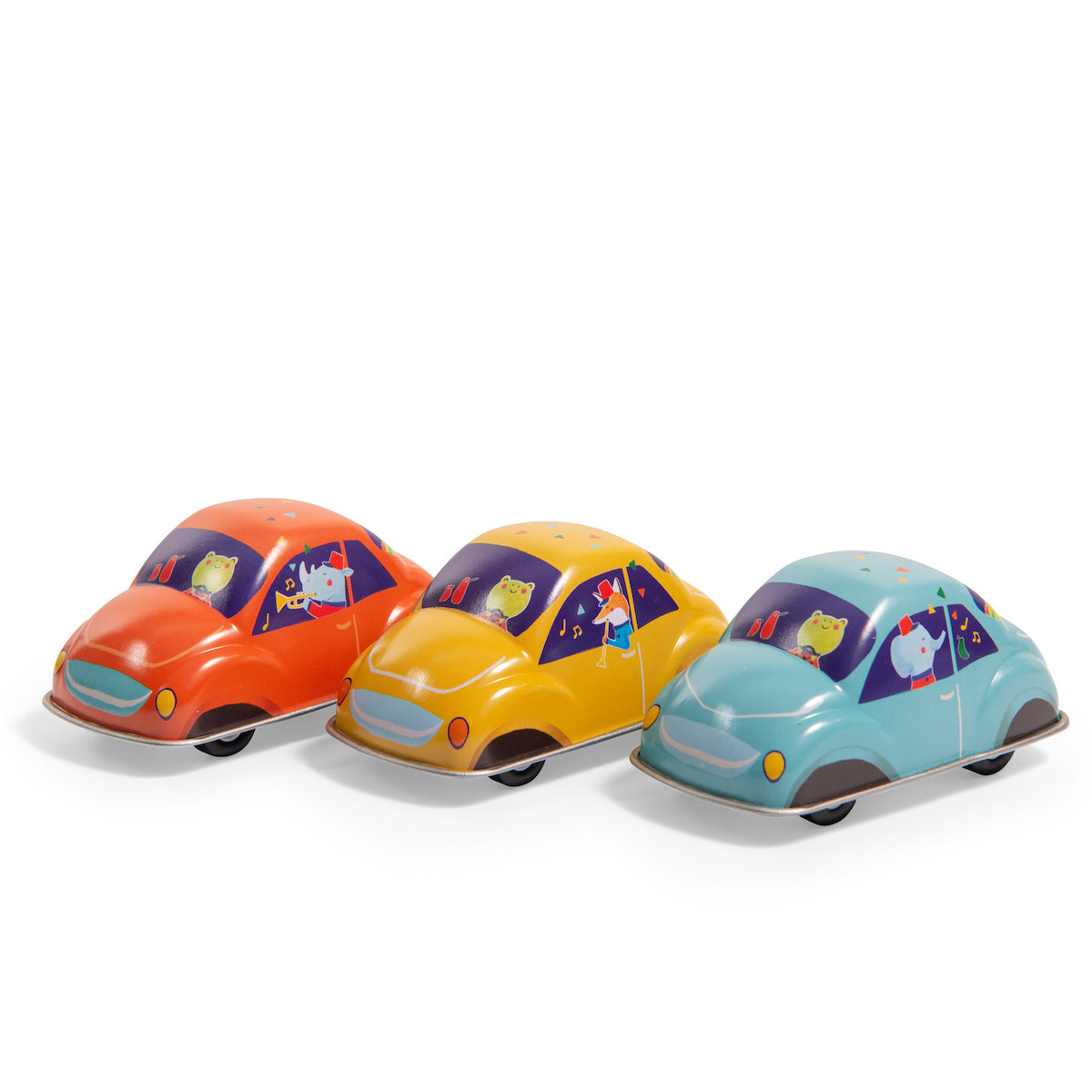 Voiture à friction orange Les jouets métal Moulin Roty