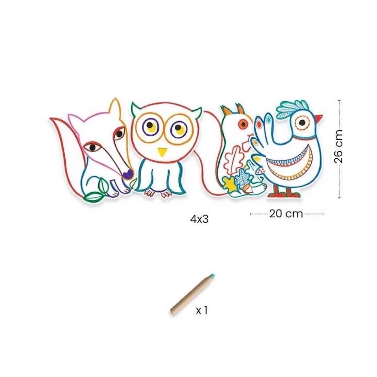 Waldtiere, die zu überprüfen sind FSC MIX Djeco