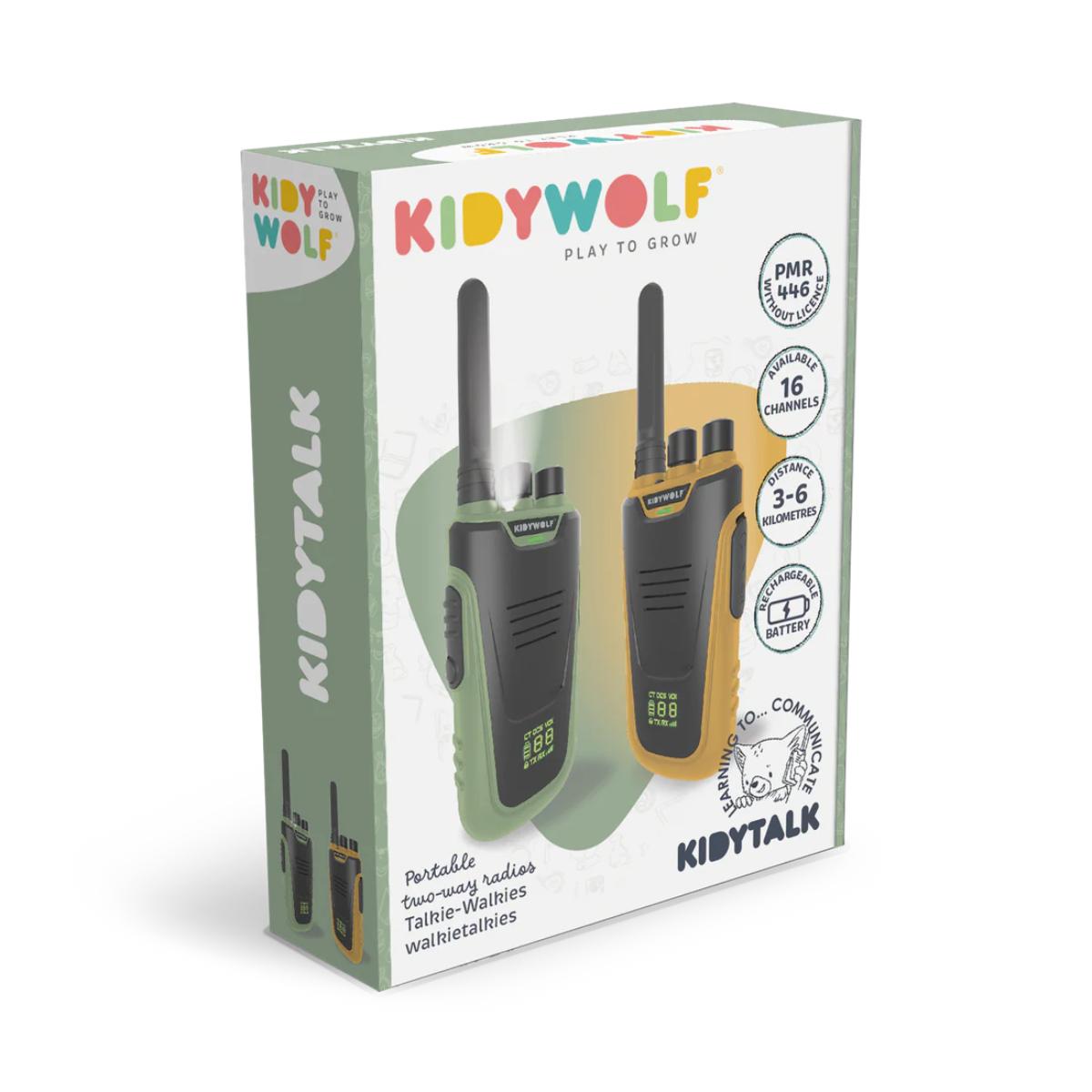 Walkie talkies KIDYTALK Kidywolf green orange