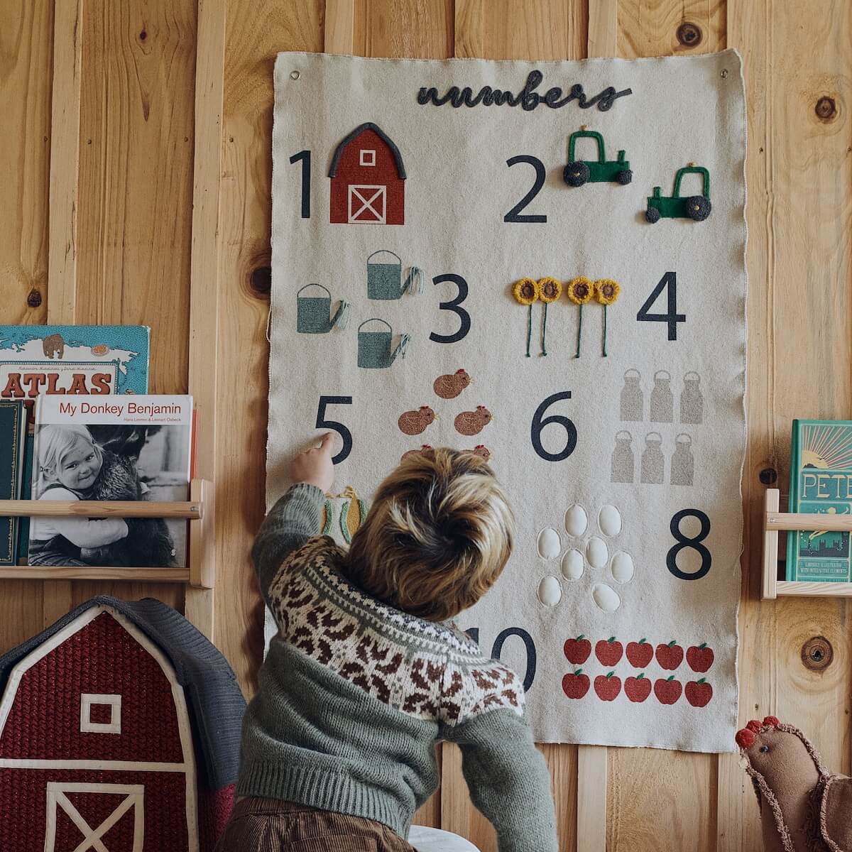 Wandhänger Farm Numbers 70x100cm Lorena Canals