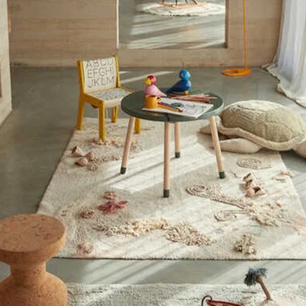 Waschbare Spieluhr Seabed 140x200cm Lorena canals