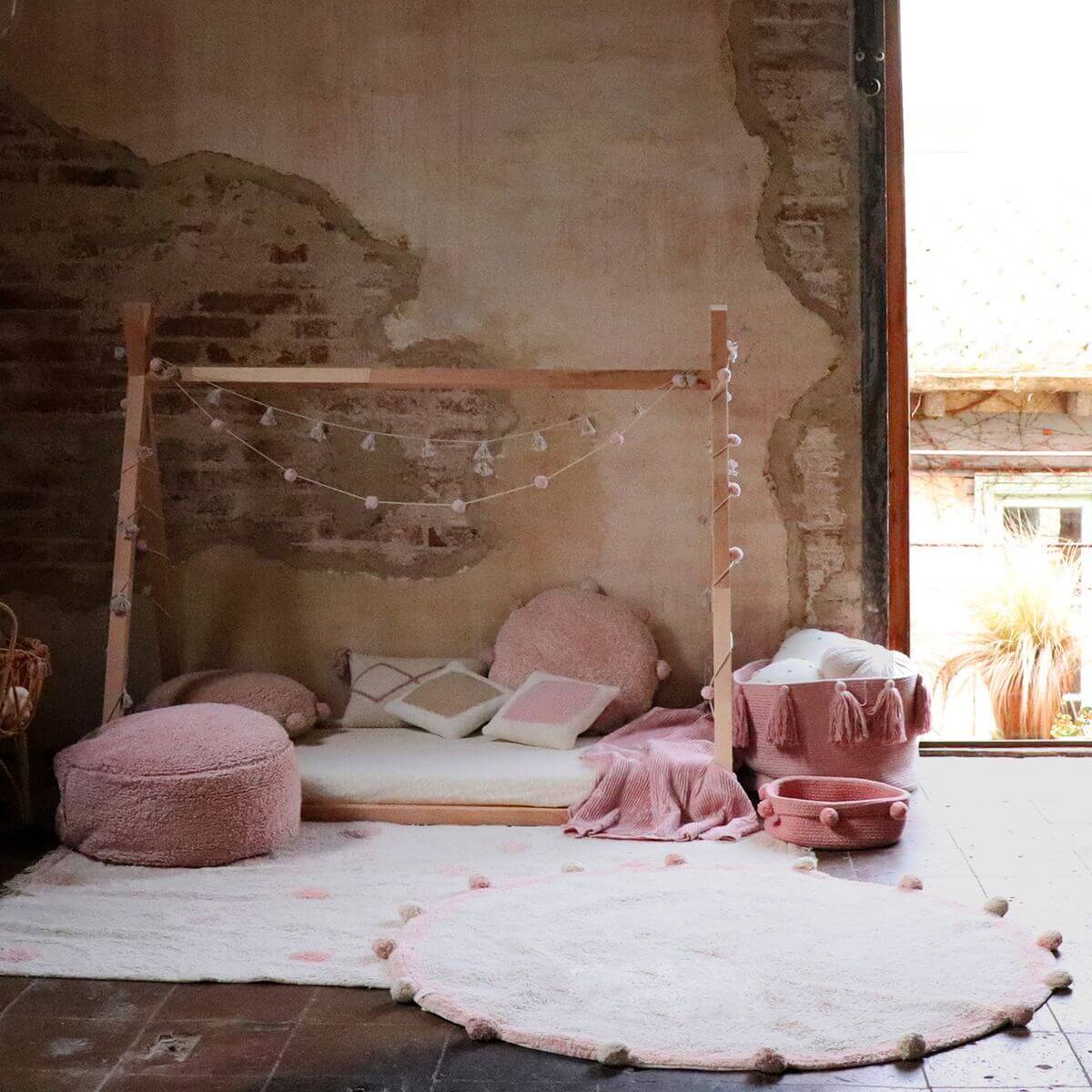 Waschbarer Rug Bubbly Natural - Vintage Nude Lorena Canals Ø 120 cm