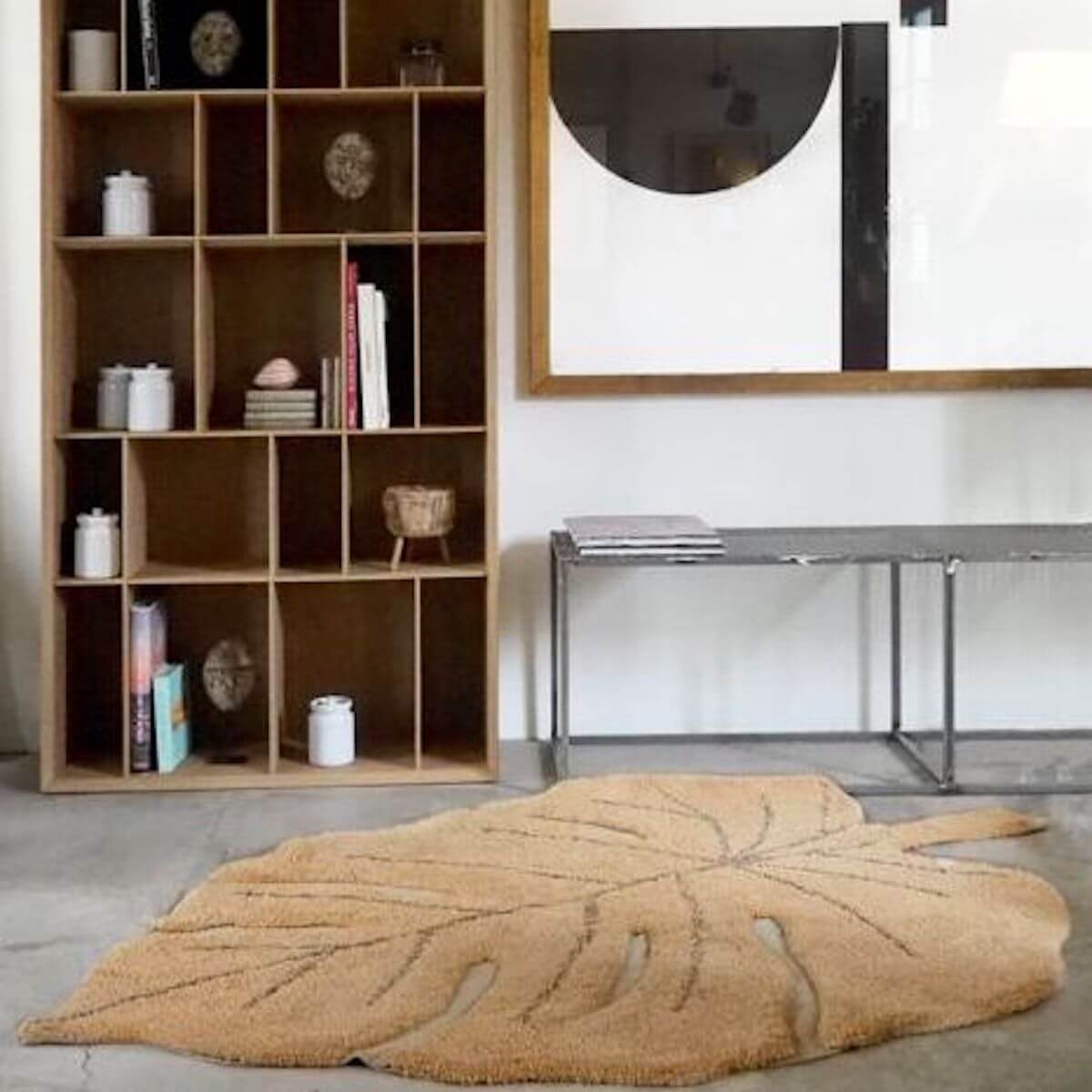 Waschbarer Rug Monstera Natural Lorena Canals 120x180cm