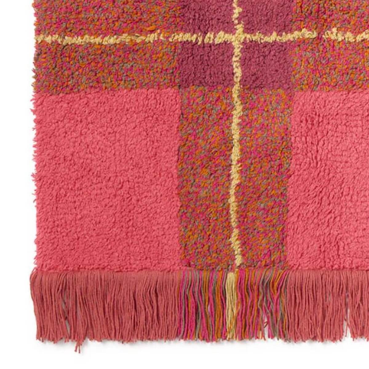 Waschbarer Teppich 140x190cm TARTAN Vintage Lorena Canals red