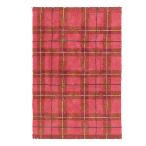 Waschbarer Teppich 140x190cm TARTAN Vintage Lorena Canals red