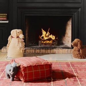 Waschbarer Teppich 140x190cm TARTAN Vintage Lorena Canals red