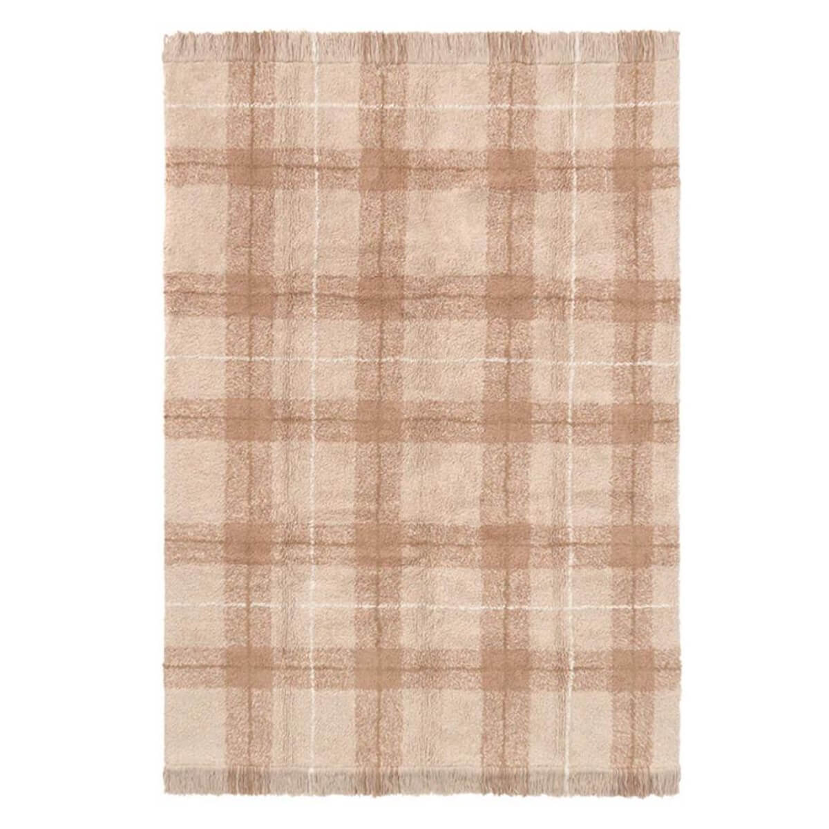 Waschbarer Teppich 90x120cm TARTAN Wouf wouf Lorena Canals rose