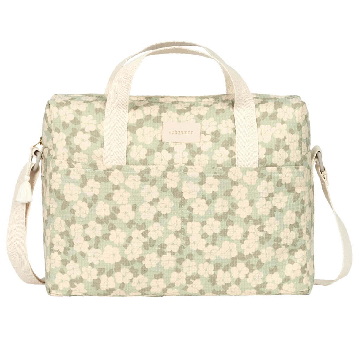 Wasserdichte Wickeltasche GALA 35x27x14cm Nobodinoz Green Sakura