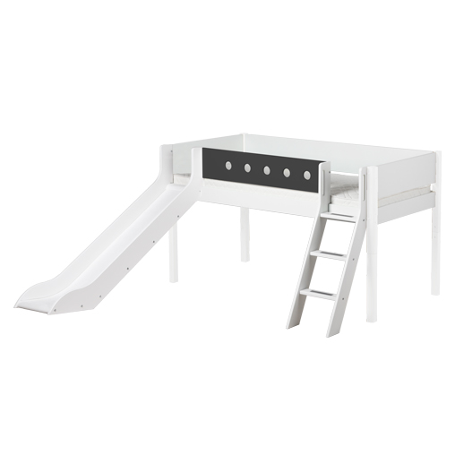 WHITE by Flexa Barrière grise 1/2 pour échelle et toboggan grise 90x190 cm