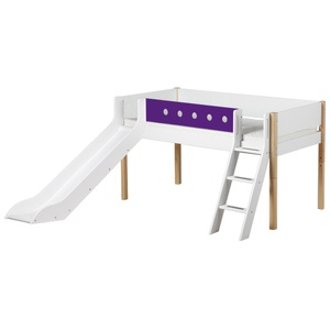 WHITE by Flexa Barrière violette 1/2 pour échelle + toboggan 90x200 cm