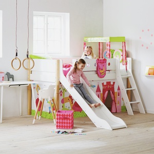 WHITE by Flexa Barrière violette 1/2 pour échelle + toboggan 90x200 cm