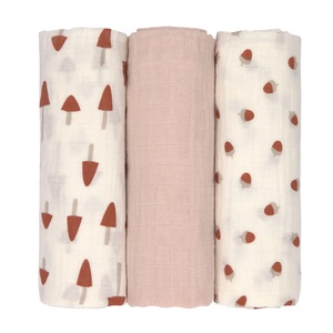 Wickel- und Spucktuch L Little Forest puderrosa 85 x 85 Laessig