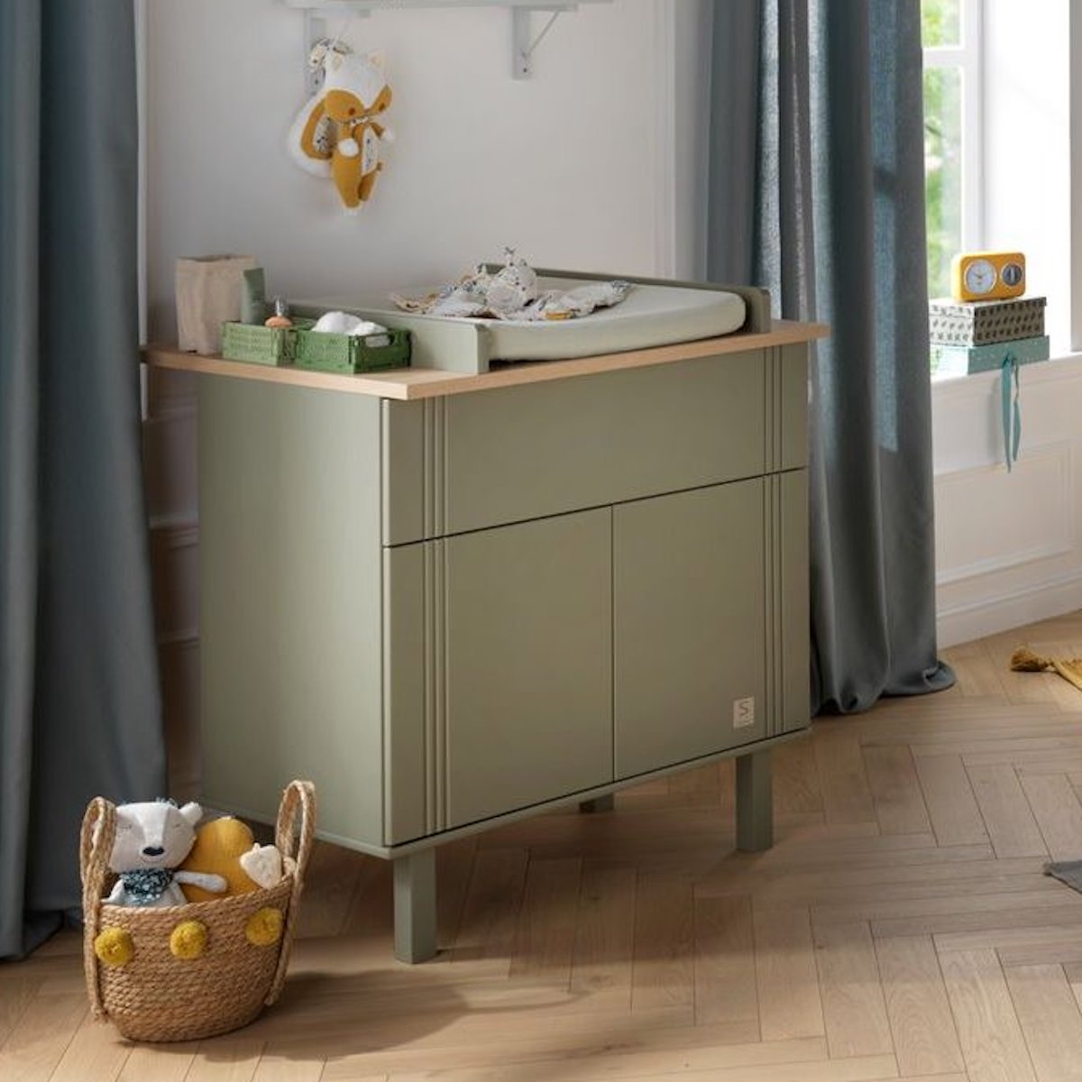 Wickelauflage ELEONORE Sauthon kaki