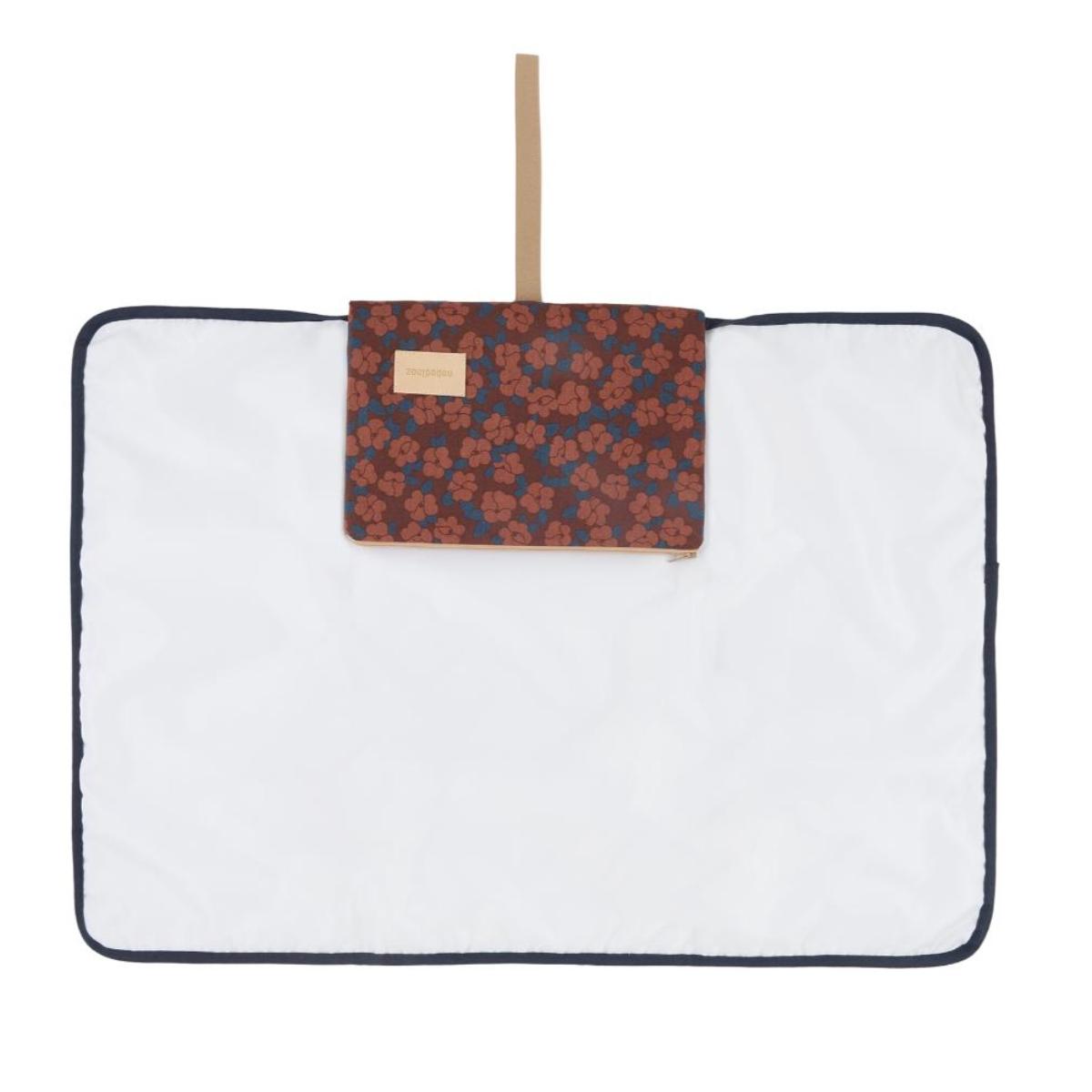 Wickelauflage HYDE PARK Nobodinoz maroon poppies