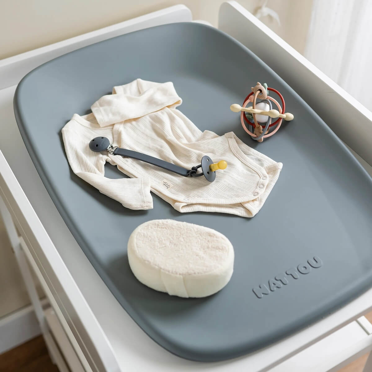 Wickelauflage SOFT Nattou grau