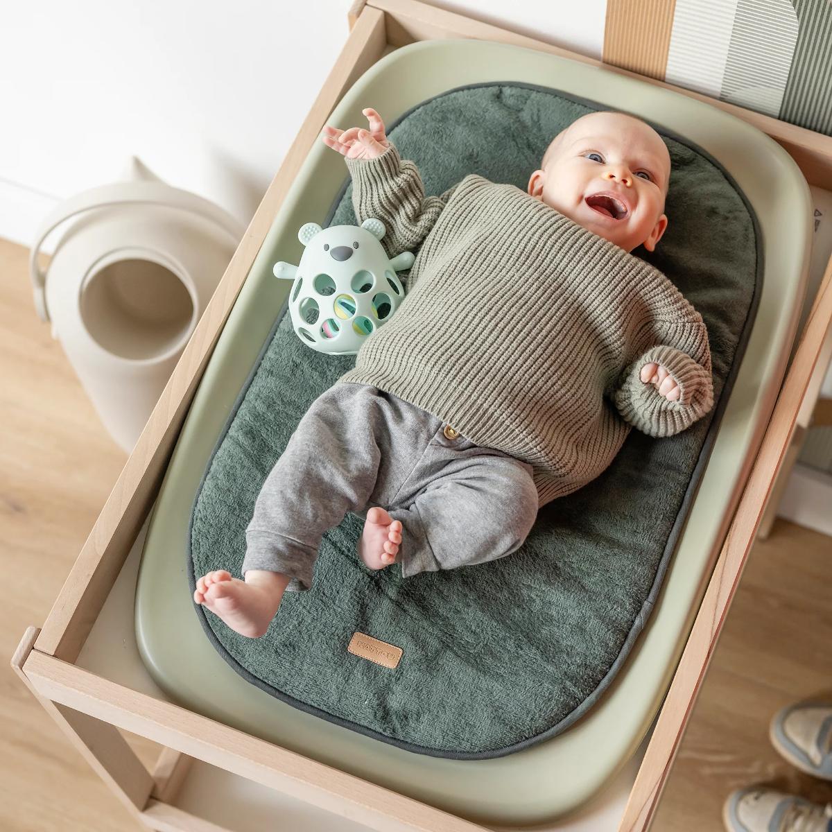 Wickelauflagekissen Nattou grünem Schwamm