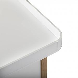 Wickelaufsatz Kommode 4 Schubladen WOOD Oliver Furniture weiß