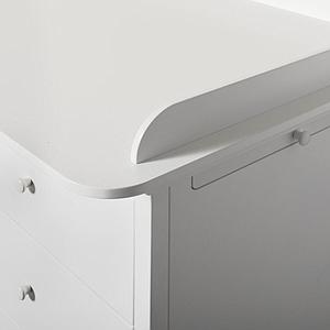 Wickelaufsatz Kommode 6 Schubladen WOOD Oliver Furniture weiß